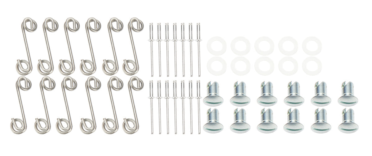 Weld Oval Mud Dzus Cover Hardware Kit (12 Dzus Buttons / 12 Washers)