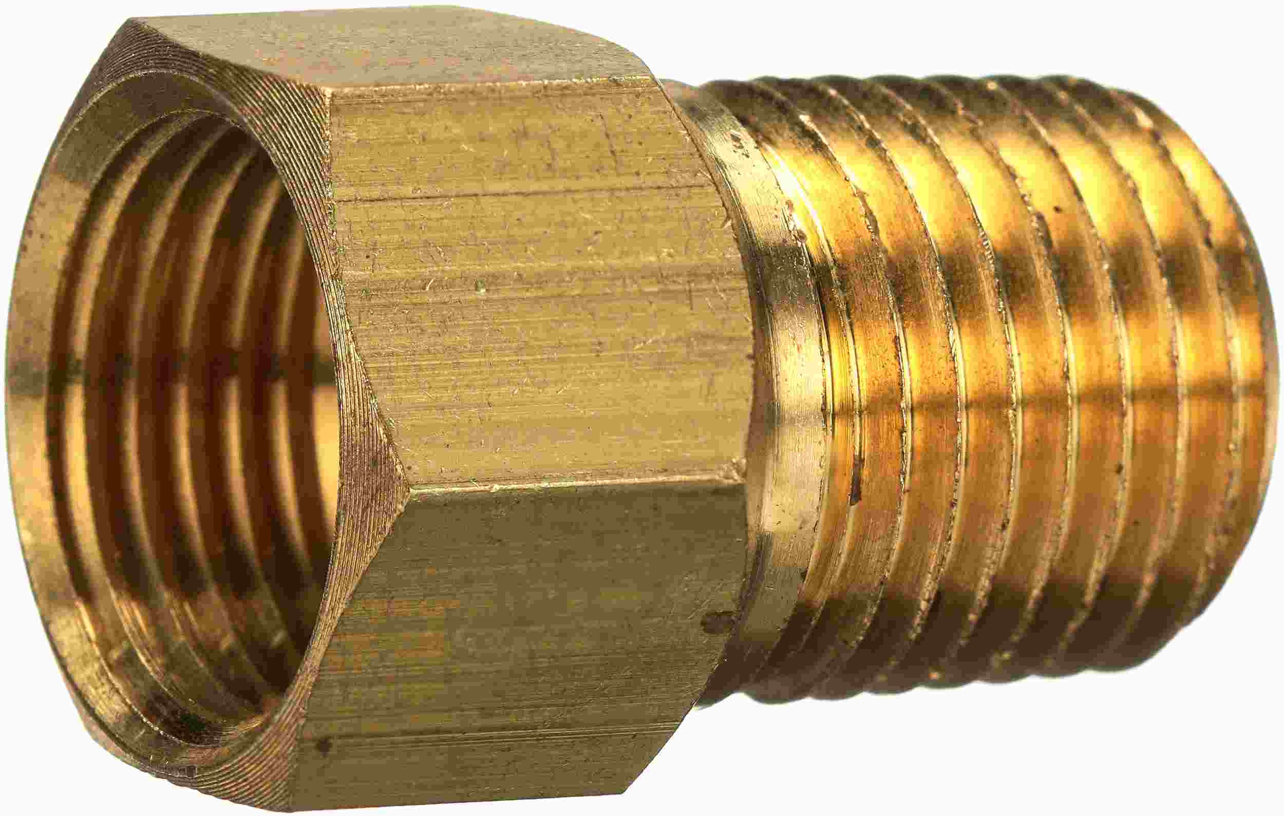 Gates Brass Threaded Sleeve to Male Pipe - 5/16-24 Thread 1 / 1/8-27 Thread 2 / 1/8 Outside Diameter