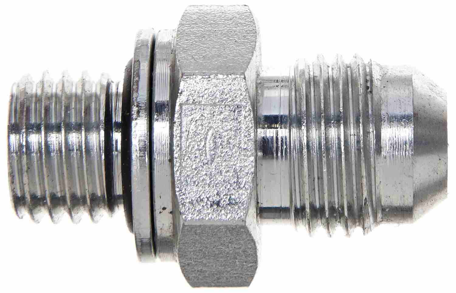 Gates Hydraulic Adapter Male Metric w/ O-Ring to Male JIC 37 Deg Flare - M26x1.5 to 1-1/16-12 Thread