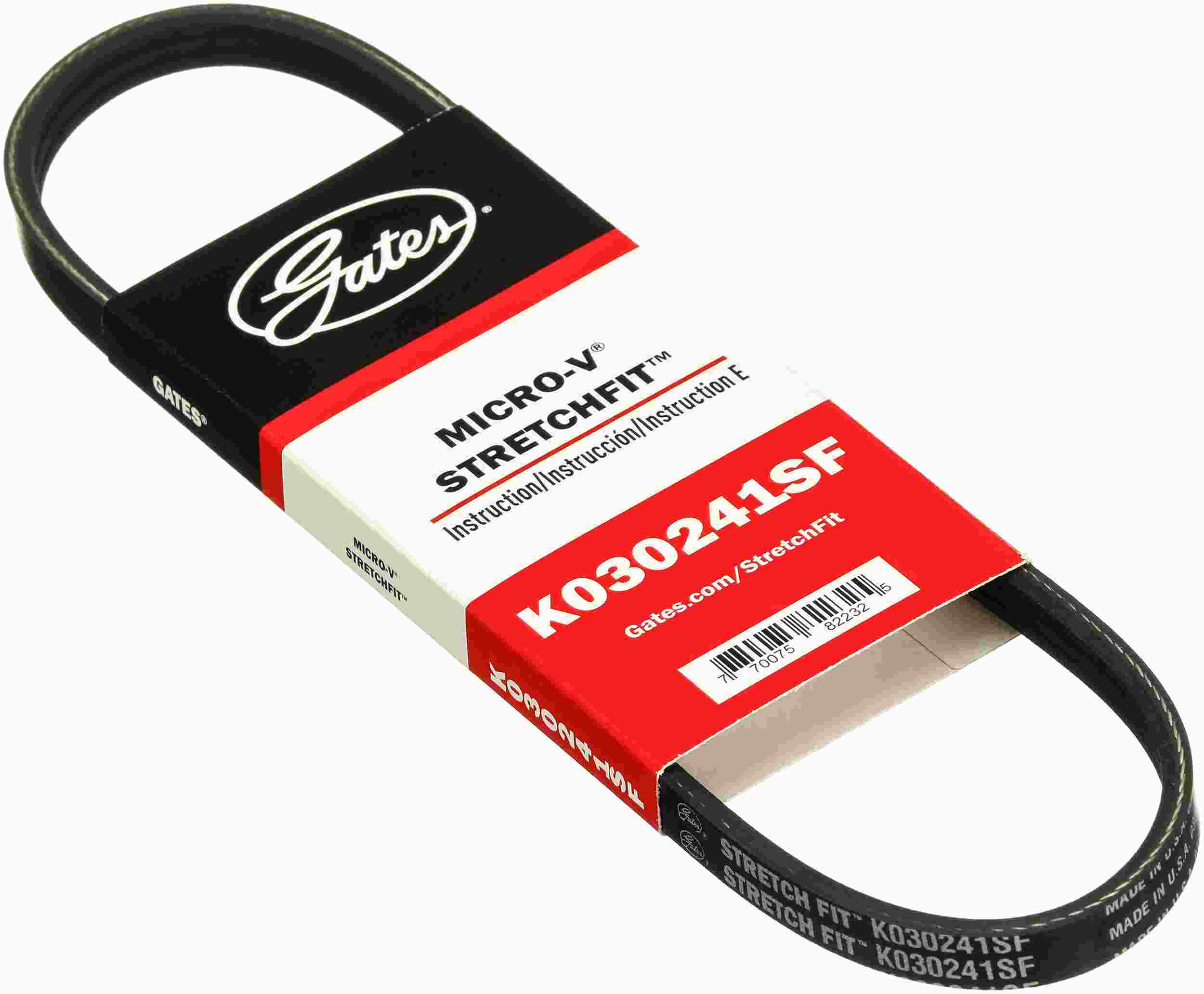 Gates 12-15 Volvo S60 5-Cyl. 2.5L A.C. Stretch Fit V-Ribbed Belt