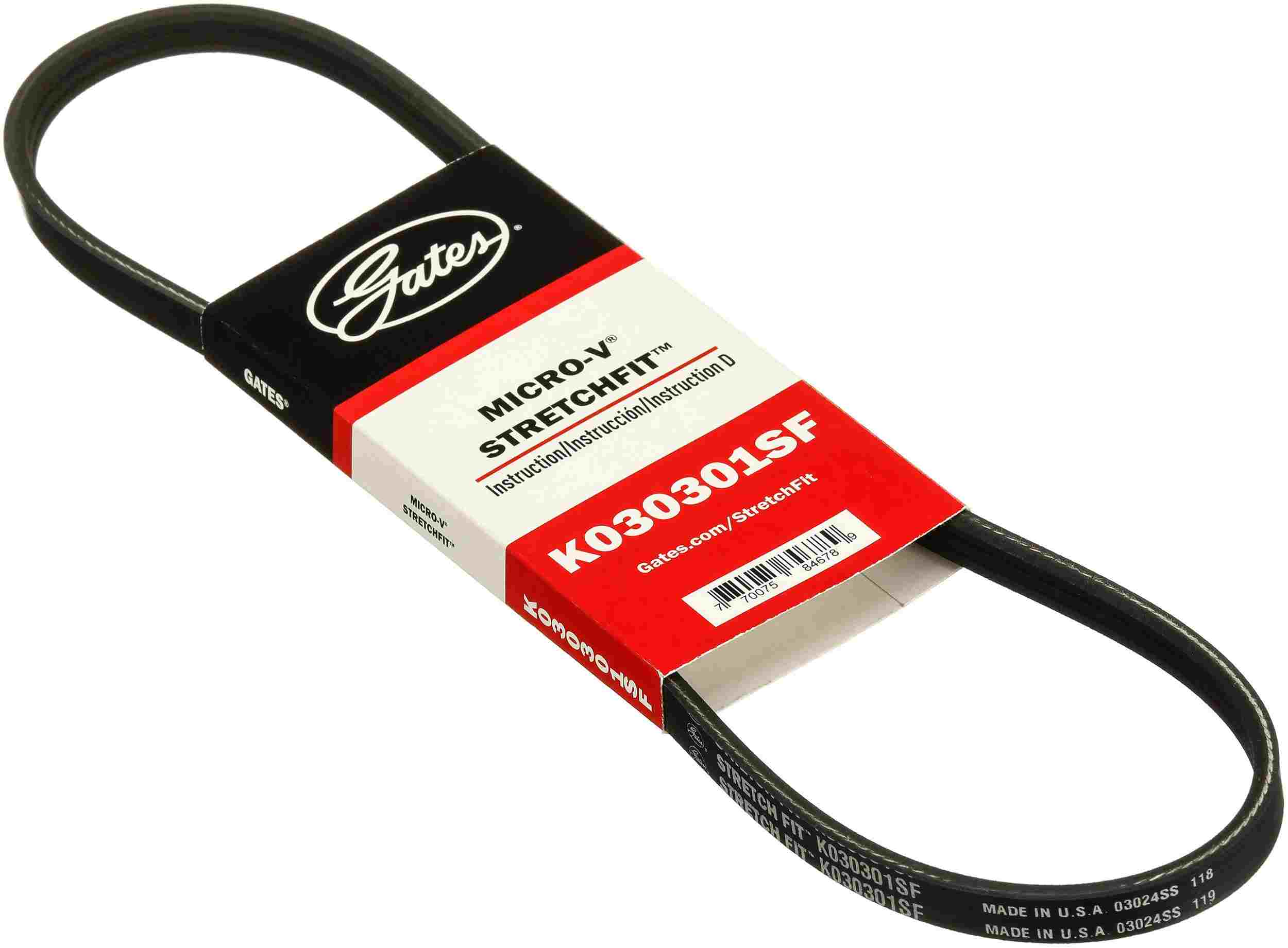 Gates 17-20 Toyota Yaris 4-Cyl. 1.5L Water Pump Stretch Fit V-Ribbed Belt