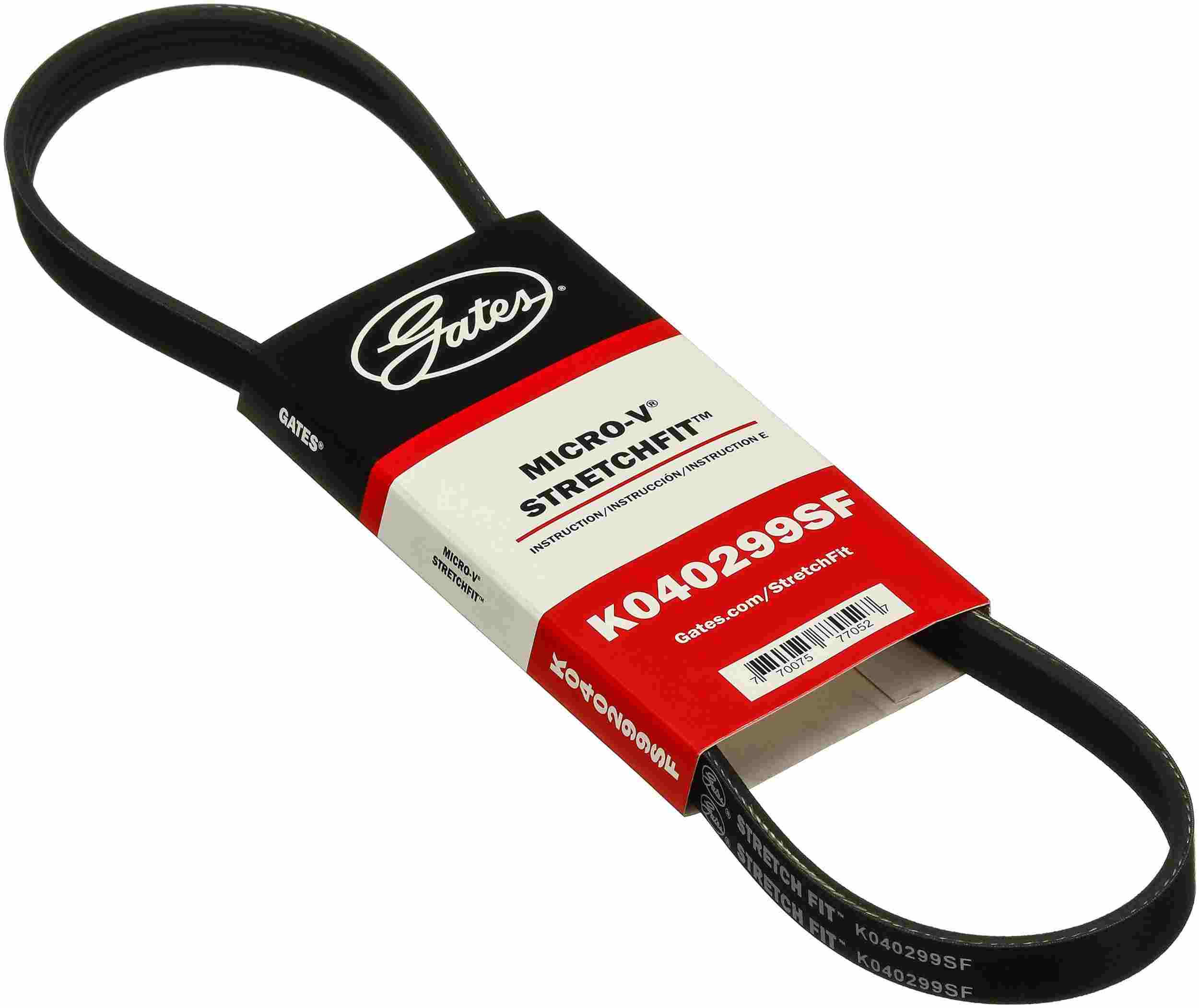 Gates 14-15 Chevrolet Spark 4-Cyl. 1.2L A.C. Stretch Fit V-Ribbed Belt