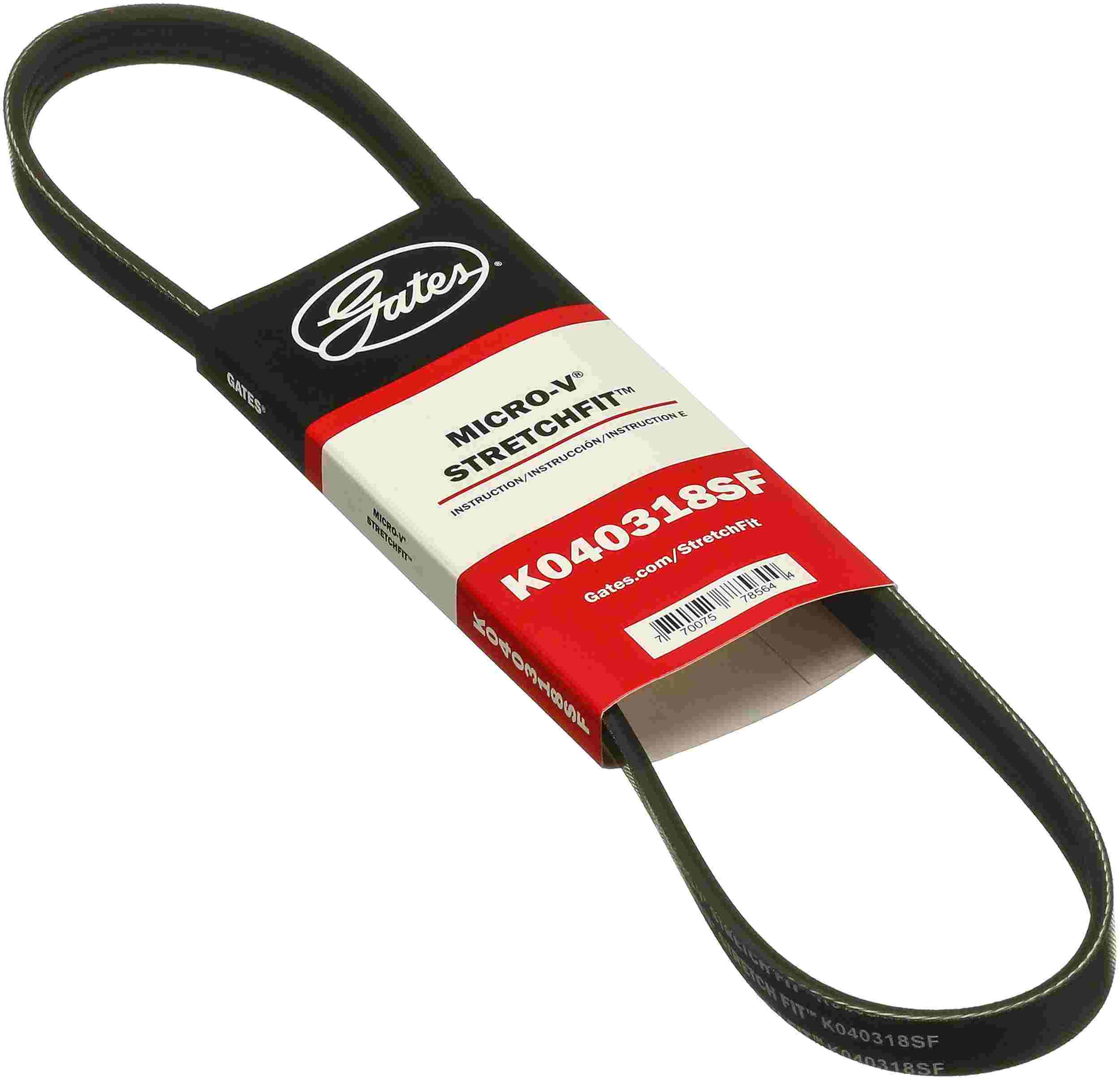 Gates 06-10 BMW 650I V-8 4.8L A.C. Stretch Fit V-Ribbed Belt