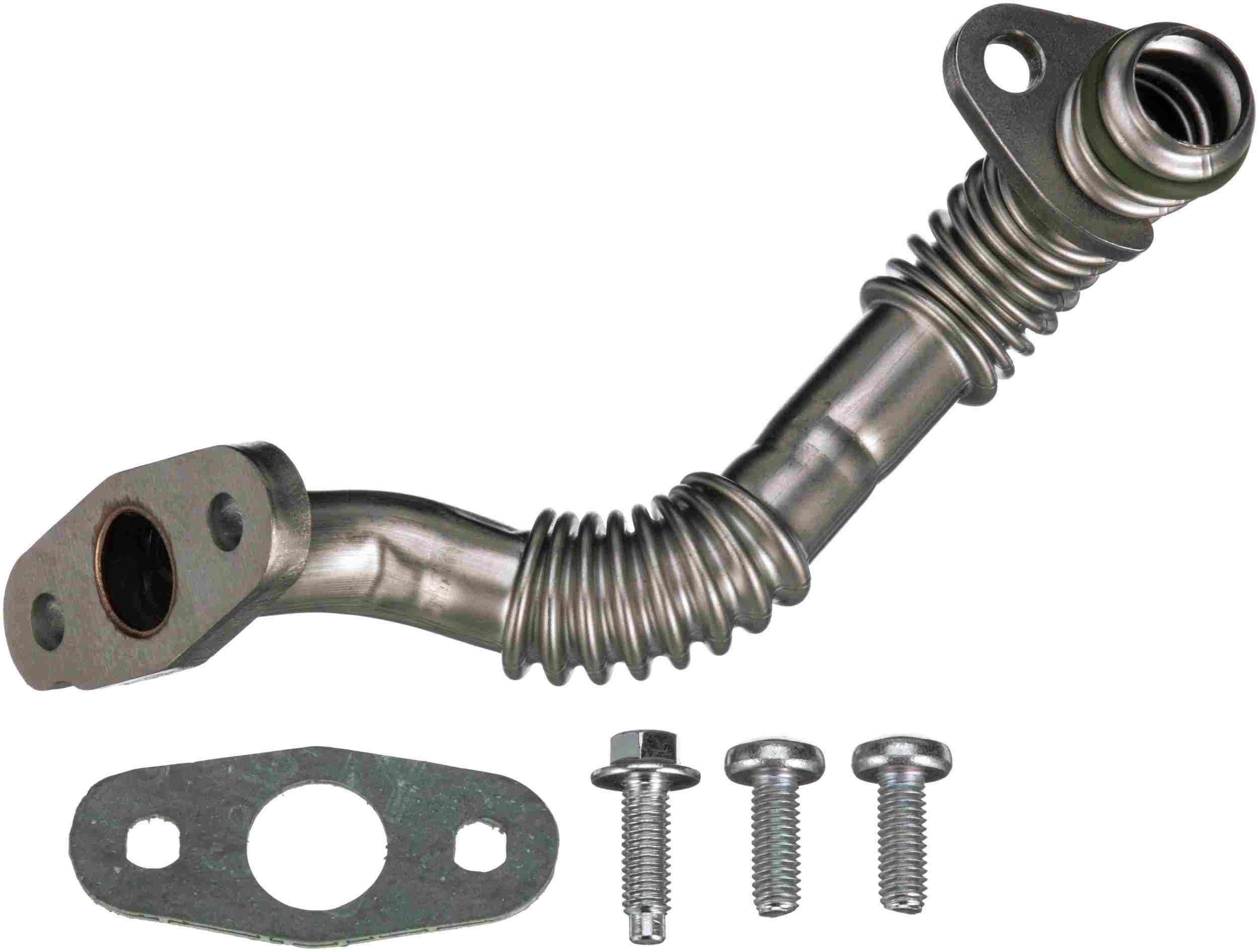 Gates 13-16 Ford Escape 4Cyl 1.6L Steel x 7-5/8in Turbocharger Oil Drain Line w/Gasket/Bolts