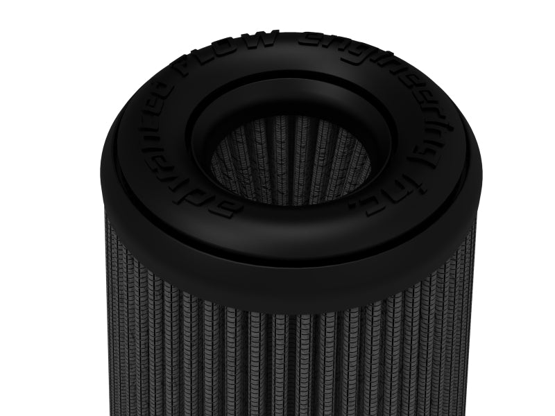 aFe Momentum Intake Air Filter w/Black Pro 5R 3-1/2IN F x 5IN B x 3-1/2IN T (Inverted) x 6IN