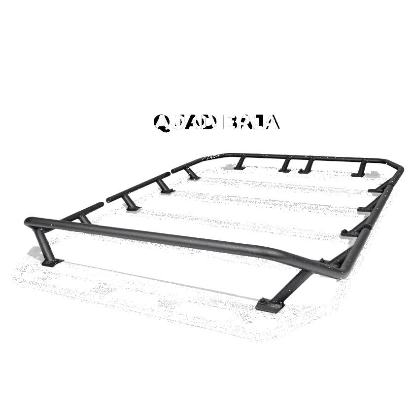 Go Rhino SRM300 Quad Overland Rail Kit (For 60x40in. Rack) - Tex. Blk (Rails ONLY - Req. Platform)