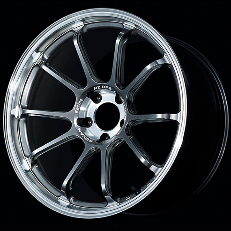 Advan RZ-DF2 20x9.5 / +24 Offset / 5x114.3 / 73mm Bore / Diamond Cut and Hyper Platinum Black