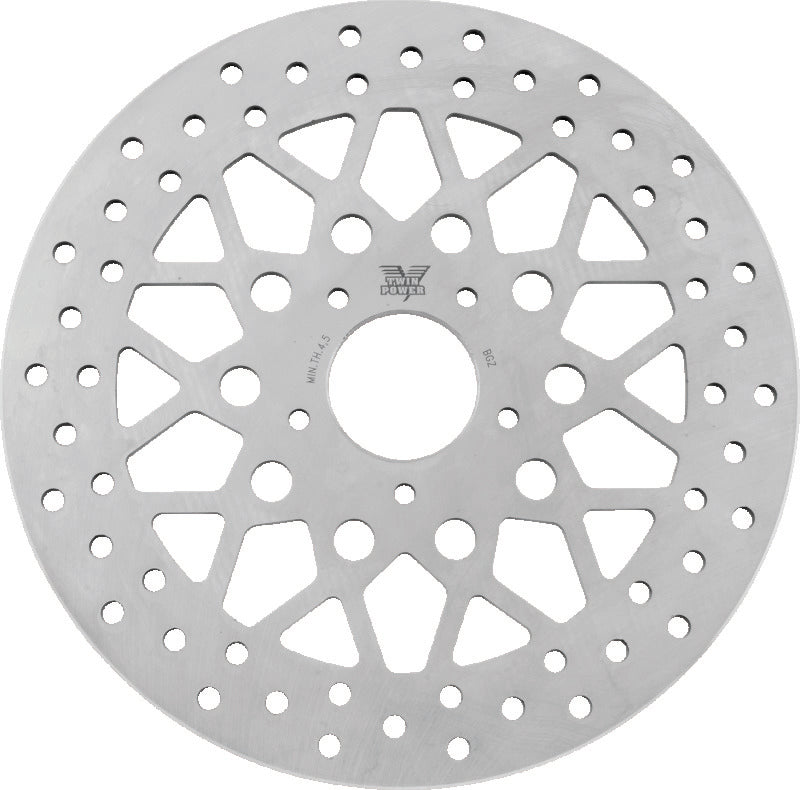Twin Power 08-13 FLH FLT 08-16 FLHR 06-17 Dyna Front 11.8 Solid Rotor Mesh Stainless