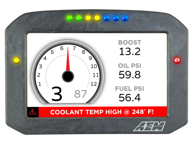 AEM CD-7LG Carbon Logging Flush Digital Dash Display w/ Internal 20Hz GPS & Antenna