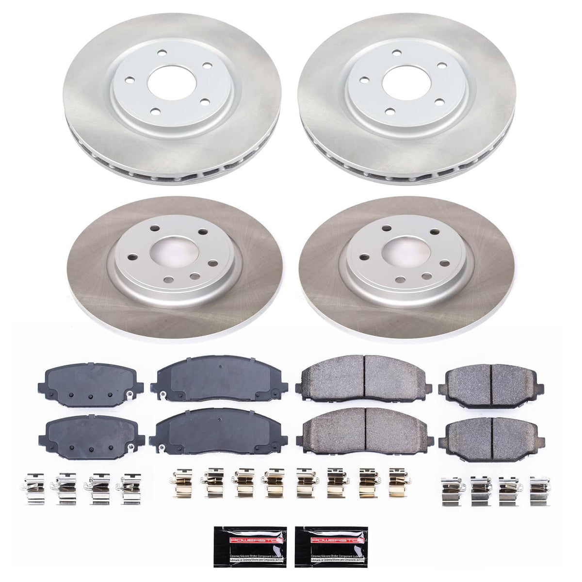 Power Stop 12-16 Chrysler Town & Country Front and Rear Semi-Coated Rotor Kit
