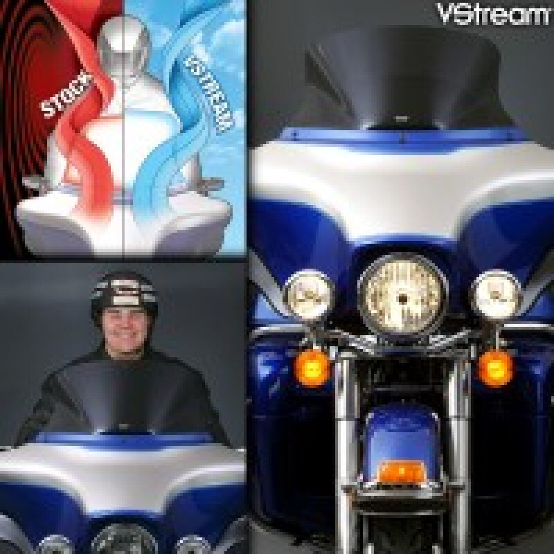 National Cycle 96-13 Harley-Davidson FLHT/FLHX/FLHTK Touring/Tri-Glide VS Low Windshield-Tinted