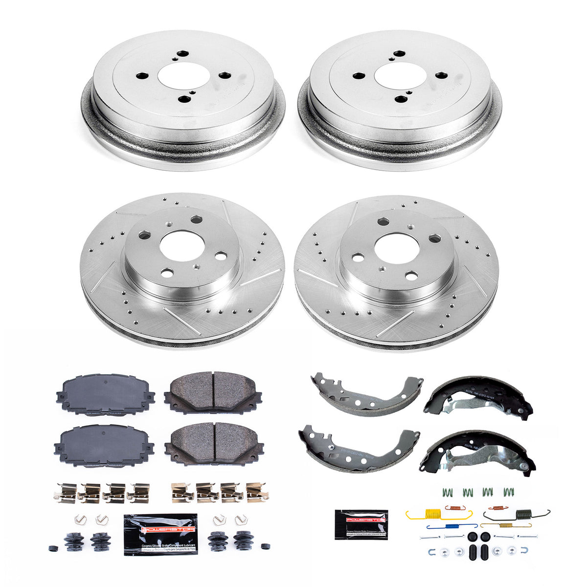 Power Stop 16-18 Toyota Yaris Front & Rear Z23 Evolution Brake Kit