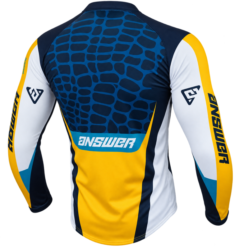 Answer Syncron Raceday Jersey Yellow/Navy/Cyan/White - Small