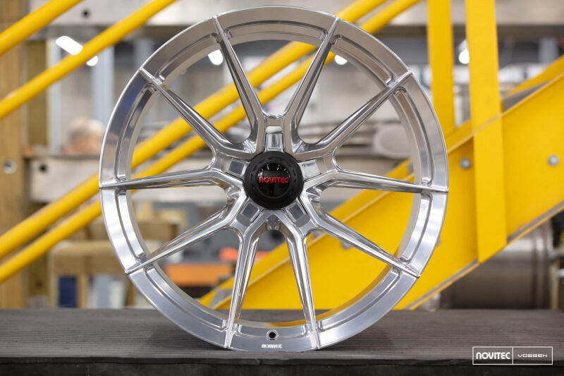 Vossen x Novitec NF10 21x12 ET:47 Brushed - Gloss Clear Ferrari 458 Rear Wheel
