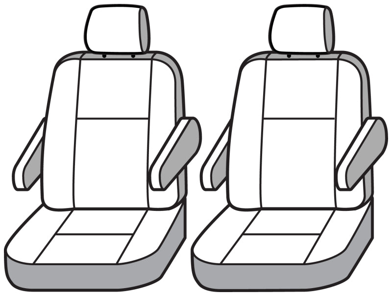 Covercraft 21-24 Toyota Sienna Polycotton SeatSaver Custom Second Row Seat Covers - Charcoal