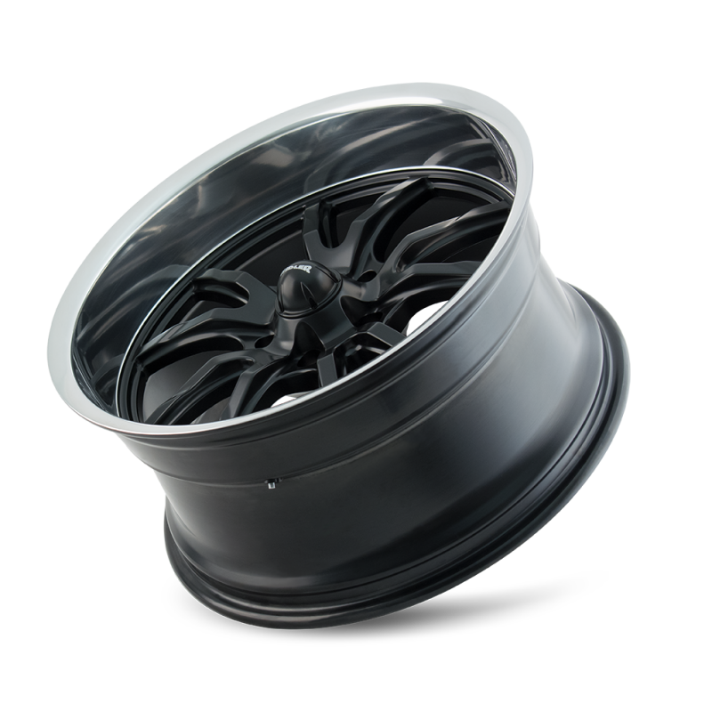 Ridler 650 18x8 / 5x114.3 BP / 0mm Offset / 83.82mm Hub Matte Black Polished Wheel