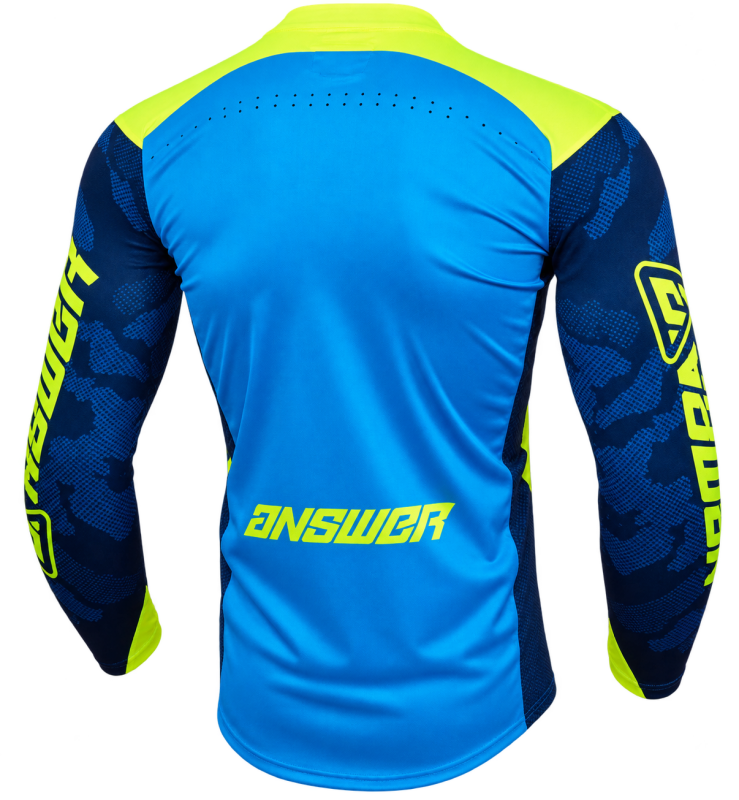 Answer LE Elite Camo Jersey Cyan/Hyper Acid/Black - 2XL