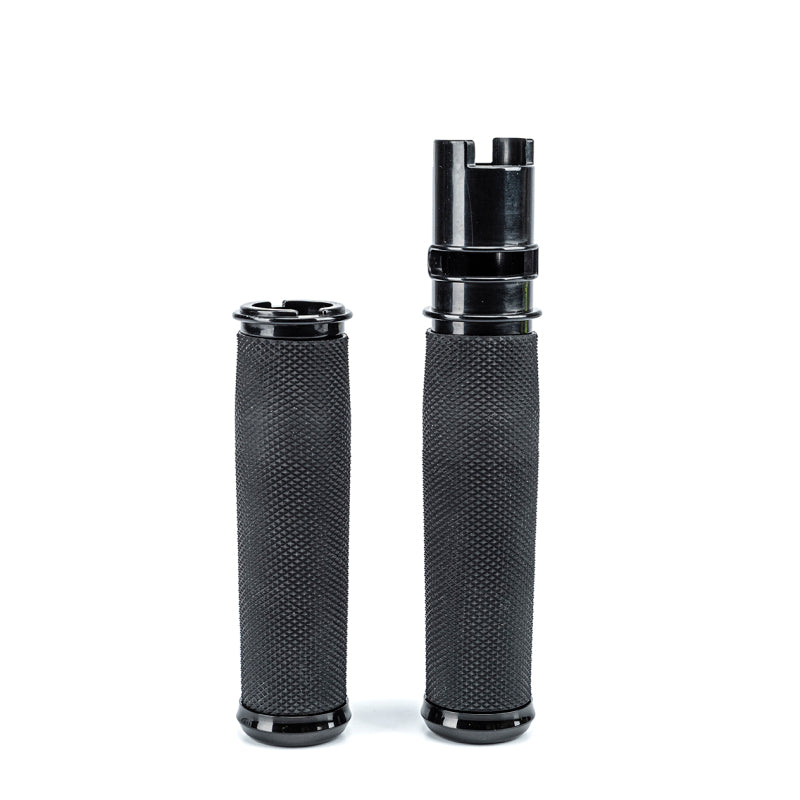 Bikers Choice Billet Aluminum Black Throttle-By-Wire Contour Grips