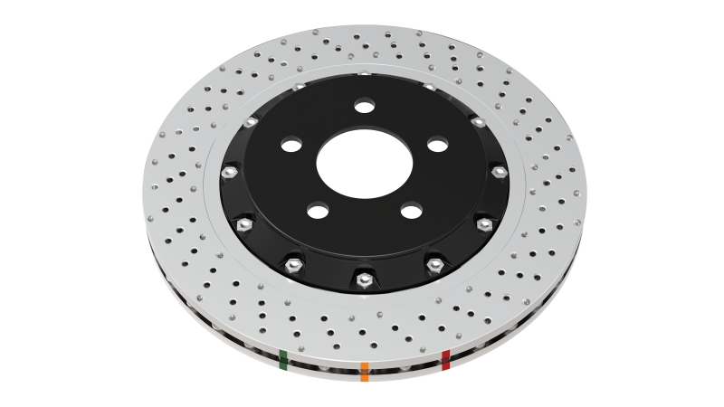 DBA 12-13 Audi TT Quattro RS (370mm Front Rotor) Front 5000 Series Drilled Rotor w/Silver Hat