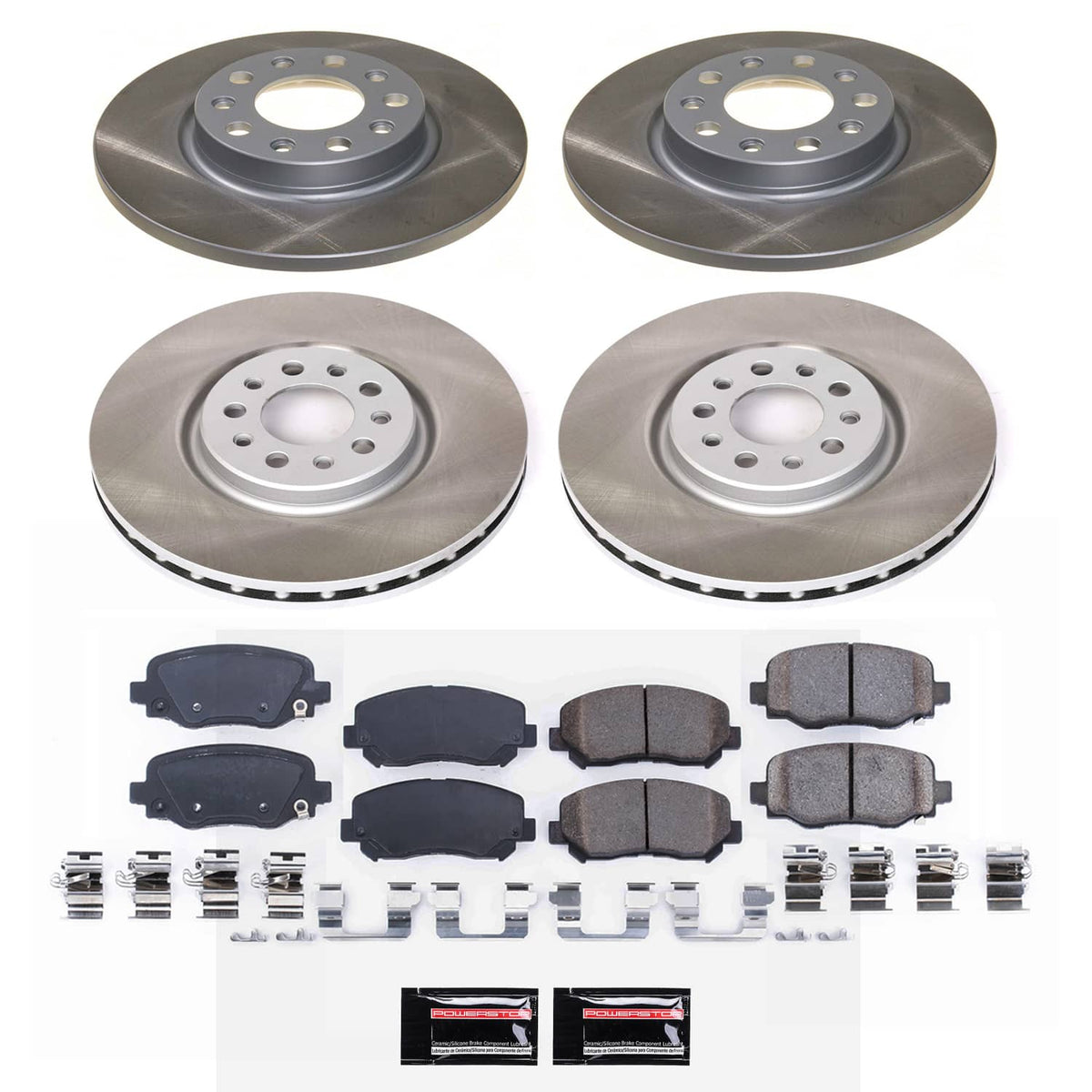 Power Stop 15-17 Chrysler 0 Front and Rear Semi-Coated Rotor Kit