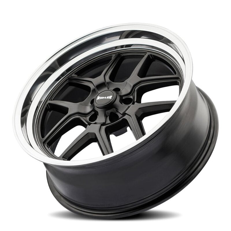 Ridler 610 20x10 / 5x127 BP / 0mm Offset / 83.82mm Hub Matte Black Polished Wheel