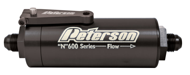 Peterson Fluid Systems Fuel Filter -6AN 45 Micron Ball Valve
