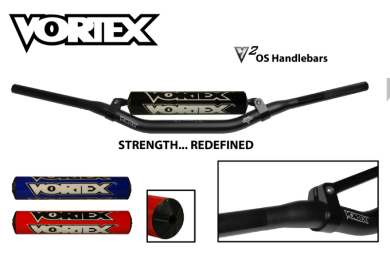 Vortex Racing V3 Handlebar SX OS 1-1/8in- Black