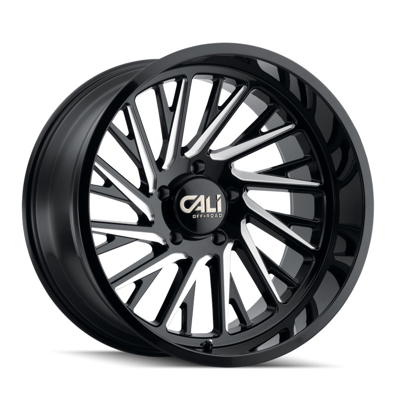 Cali Off-Road 9114 Purge 20x12 / 8x165.1 BP / -51mm Offset / 125.2mm Hub Gloss Black Milled Wheel