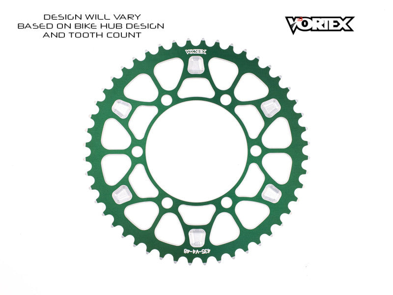 Vortex Racing V4 48 Tooth 530 Rear Sprocket - Green