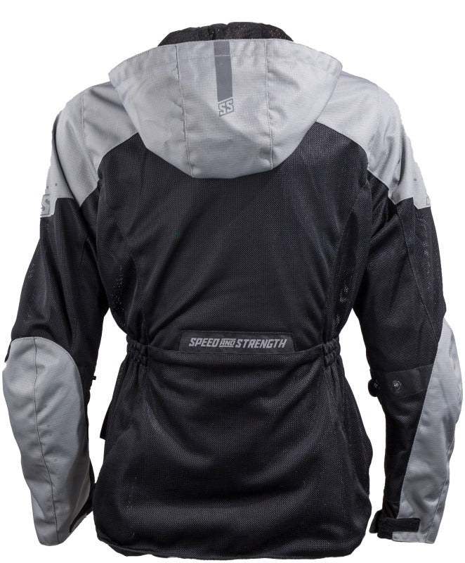 Speed and Strength Starstruck Mesh Jacket Grey/Black Womens - XL