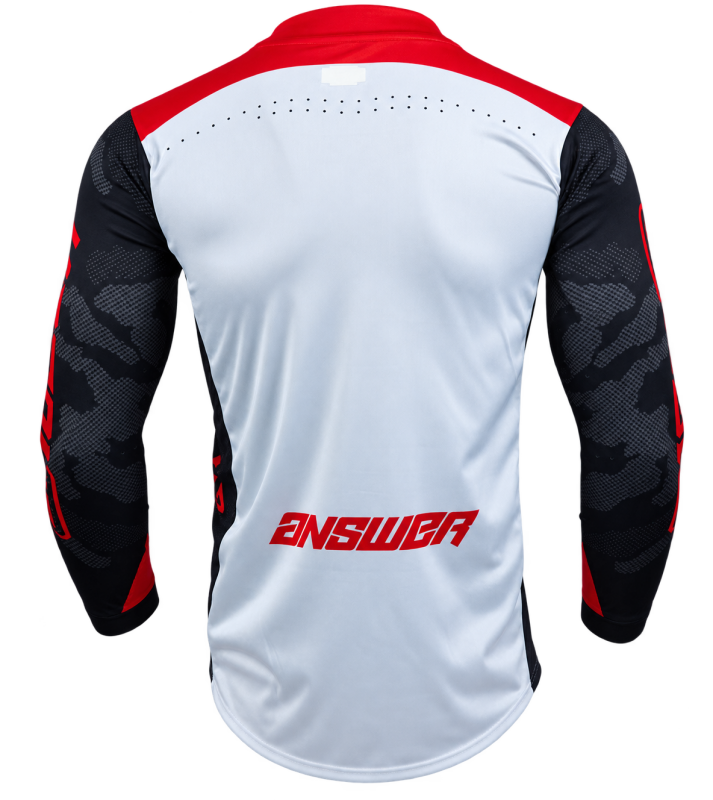 Answer LE Elite Camo Jersey Red/White/Black - Medium