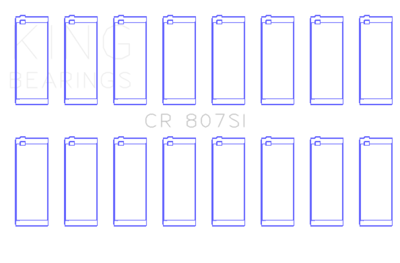 King Engine Bearings Chevrolet SBC 307Ci 350Ci & Gen Iii/Iv (Size STDX) Connecting Rod Bearing Set