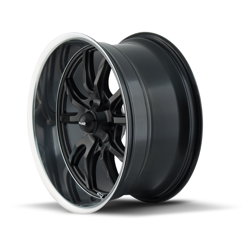 Ridler 650 18x8 / 5x114.3 BP / 0mm Offset / 83.82mm Hub Matte Black Polished Wheel