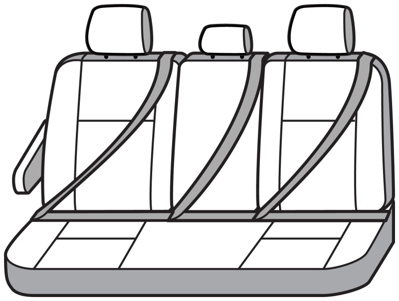Covercraft 15-21 Ford Transit Polycotton SeatSaver Custom Second Row Seat Covers - Grey