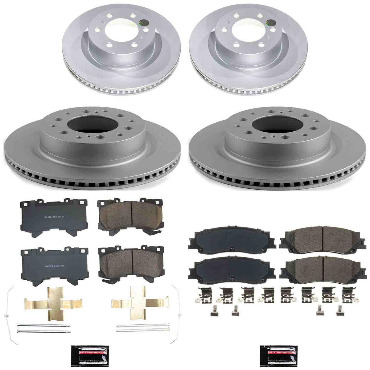 Power Stop 23-24 Toyota Sequoia Front and Rear Z17 Coated Brake Kit