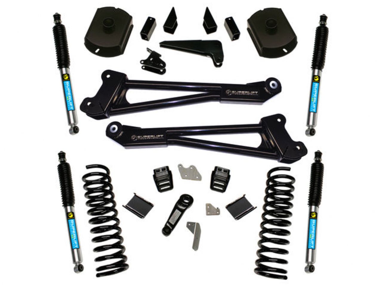 Superlift 14-18 Dodge Ram 2500 4WD 4in Lift Kit Replacement Radius Arms w/ Bilstein Shocks