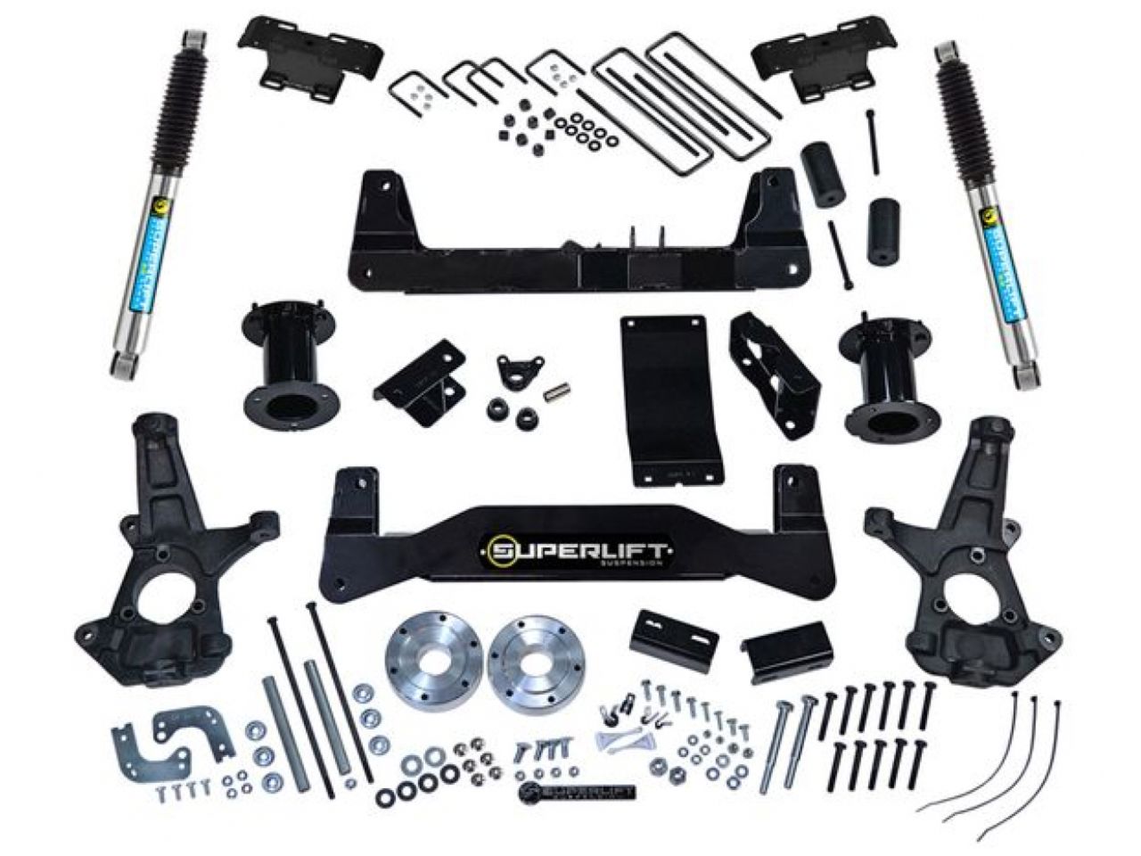 Superlift 14-16 Chevy Silv 1500 4WD 6.5in Lift Kit w/Cast Steel Control Arms & Superlift Rear Shocks