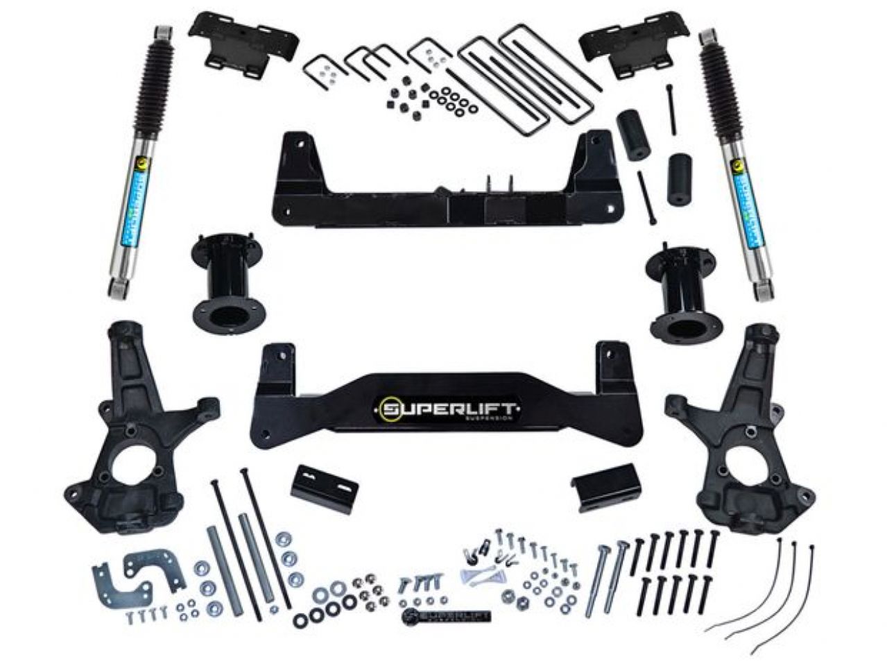 Superlift 14-16 Chevy Silv 1500 4WD 6.5in Lift Kit w/Cast Steel Control Arms & Superlift Rear Shocks
