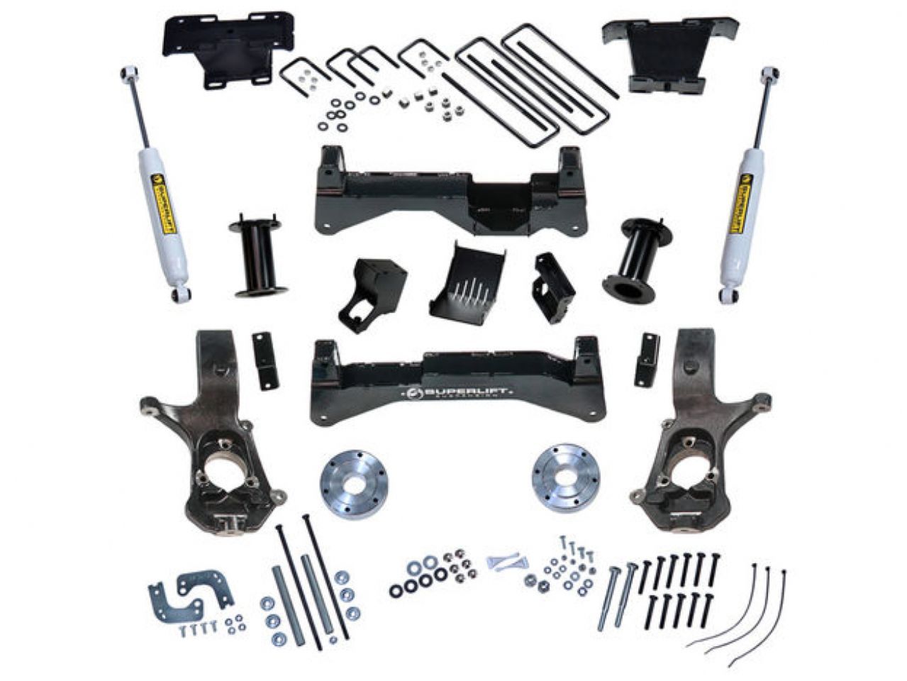 Superlift 14-18 Chevy Silv 4WD w/ Alum/Stamped Steel Control Arms 8in Lift Kit w/ SLF Rear Shocks