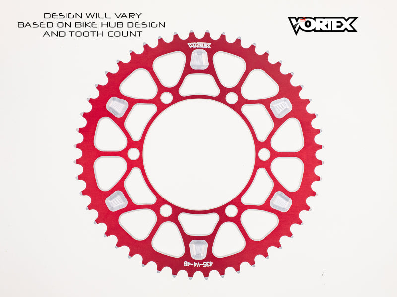 Vortex Racing V4 40 Tooth 530 Rear Sprocket - Red