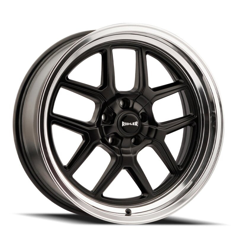Ridler 610 20x10 / 5x127 BP / 0mm Offset / 83.82mm Hub Matte Black Polished Wheel