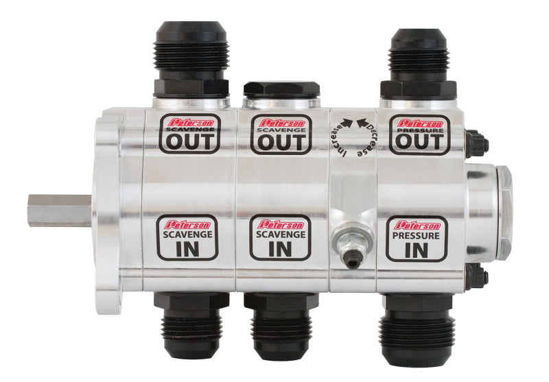 Peterson Fluid Systems R4 3-Stage Oil Pump - Right Side Mount - Rear Drive Drag