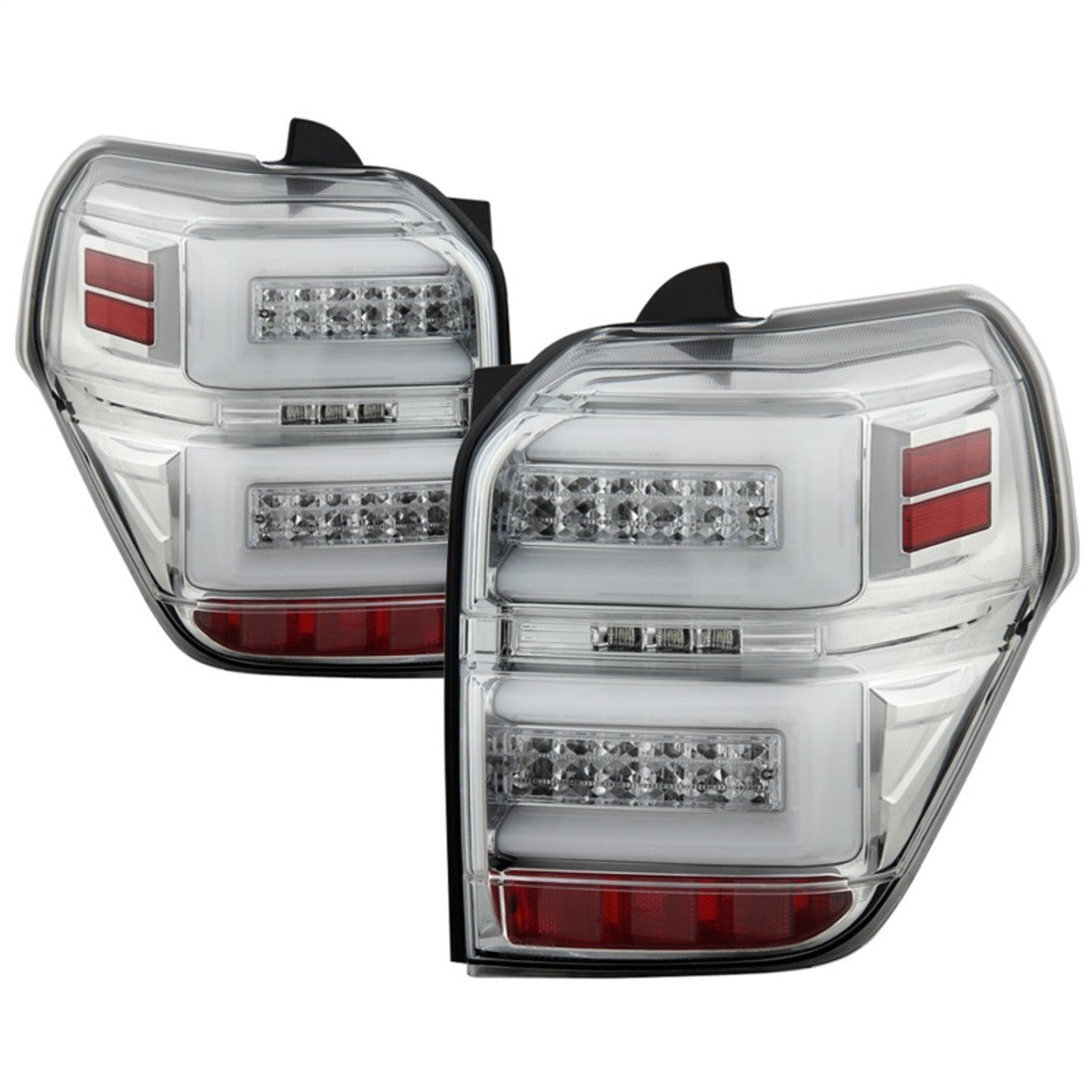 xTune 07-14 Cadillac Escalade DRL LED Light Bar Proj. Headlights - Chrome PRO-JH-CAES07-LB-C