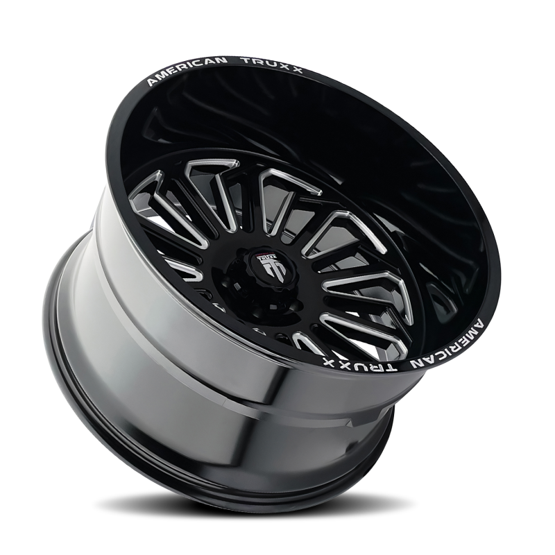 American Truxx AT1916 Butcher 24x14 / 6x135 BP / -76mm Offset / 87.1mm Hub Gloss Black Milled Wheel