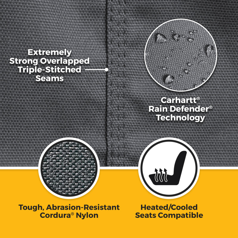 Covercraft 13-16 Dodge RAM 1500 2500 Carhartt Super Dux SeatSaver Frt Row Custom Seat Cover -Gravel
