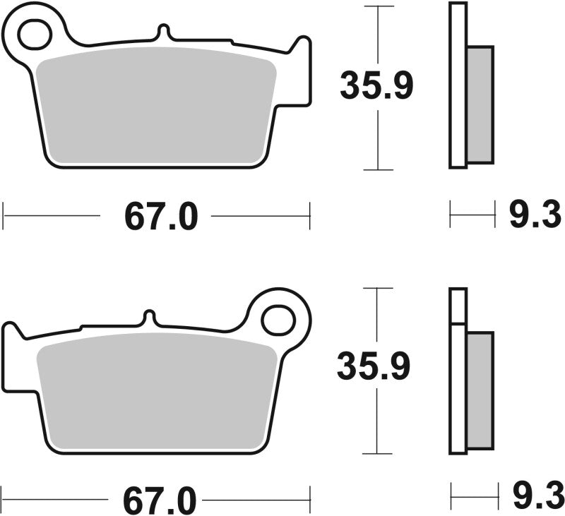 Brembo OE 09-13 Aprilia MXV 450cc Brake Pad - Rear