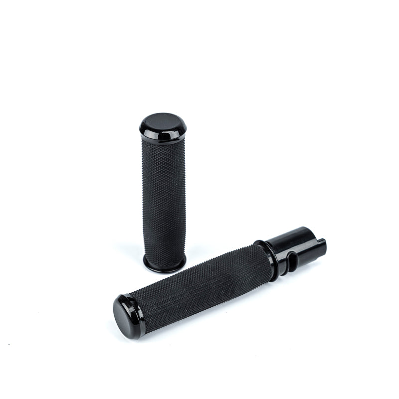 Bikers Choice Billet Aluminum Black Throttle-By-Wire Contour Grips