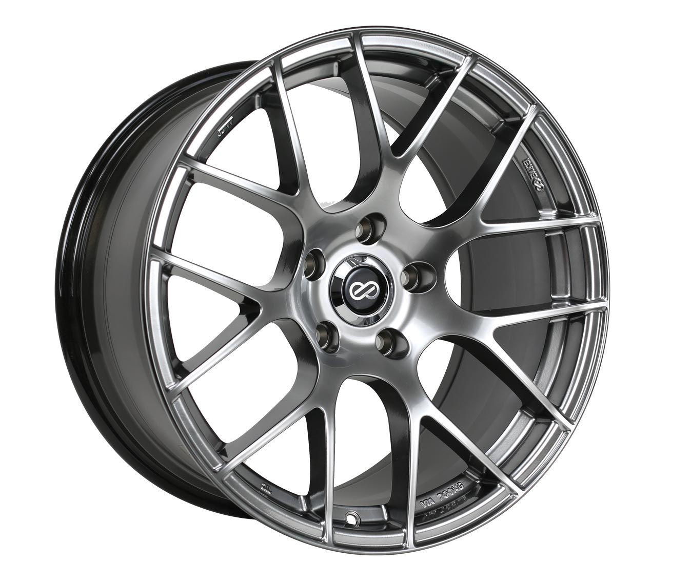 Enkei Raijin 19x9.5 35mm Offset 5x112 Bolt Pattern 72.6 Bore Dia Hyper Silver Wheel