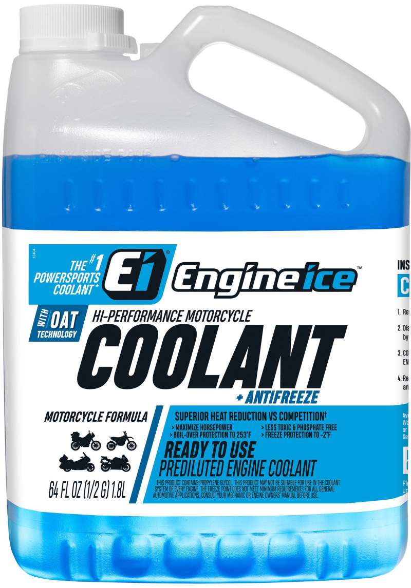 Engine Ice Hi-Performance Motorcycle Coolant + Antifreeze - 1/2 Gallon