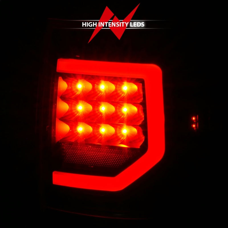 ANZO 07-11 Toyota Tundra Full LED Taillights Black Housing Clear Lens G2 (w/C light Bars)